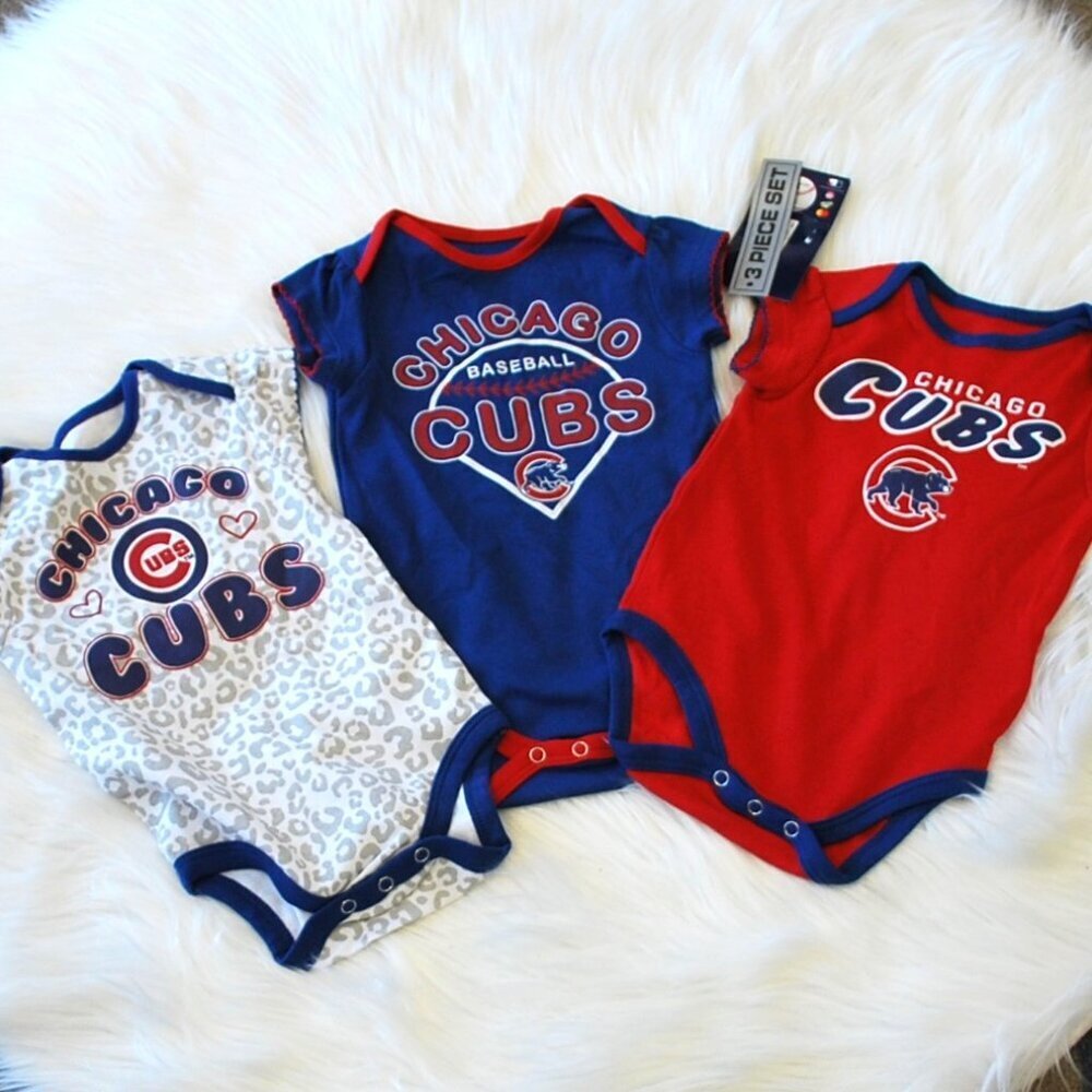 3 Piece Baby Outfits Cubs MLB Chicago   Nwt  C1